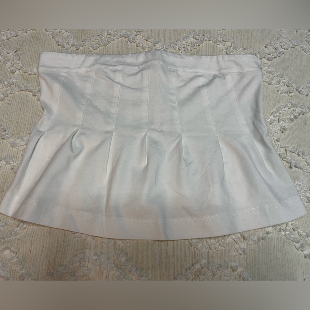 Maeve by Anthropologie White Pleated Tube Top